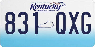 KY license plate 831QXG