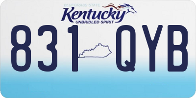 KY license plate 831QYB