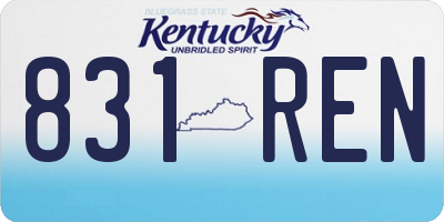 KY license plate 831REN