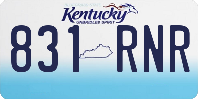 KY license plate 831RNR