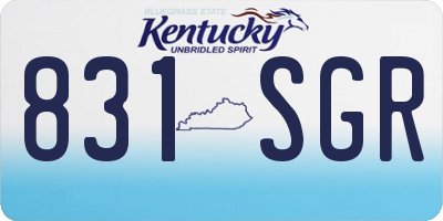KY license plate 831SGR