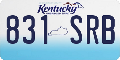KY license plate 831SRB