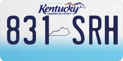 KY license plate 831SRH