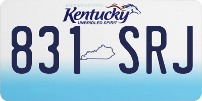 KY license plate 831SRJ