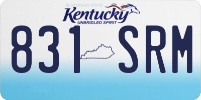 KY license plate 831SRM