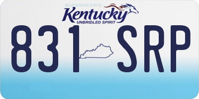 KY license plate 831SRP