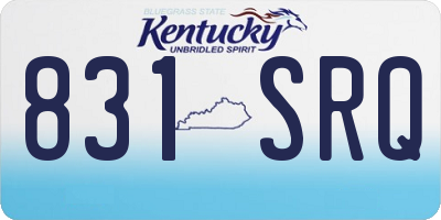 KY license plate 831SRQ