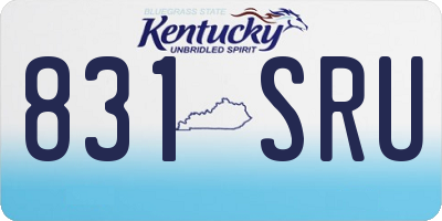KY license plate 831SRU