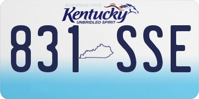 KY license plate 831SSE