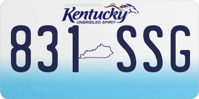 KY license plate 831SSG