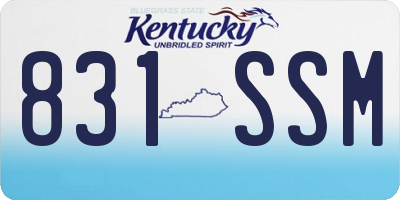 KY license plate 831SSM