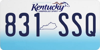 KY license plate 831SSQ