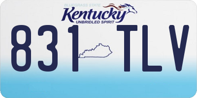 KY license plate 831TLV