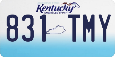 KY license plate 831TMY