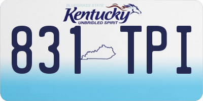 KY license plate 831TPI