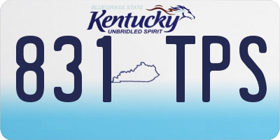 KY license plate 831TPS