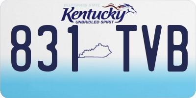 KY license plate 831TVB