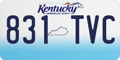 KY license plate 831TVC