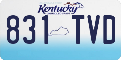 KY license plate 831TVD