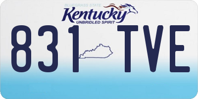 KY license plate 831TVE