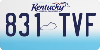 KY license plate 831TVF