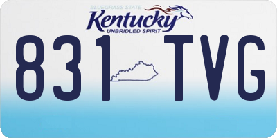 KY license plate 831TVG