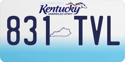 KY license plate 831TVL