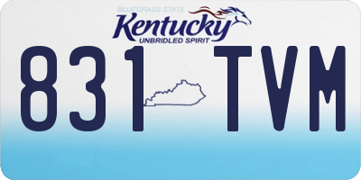 KY license plate 831TVM