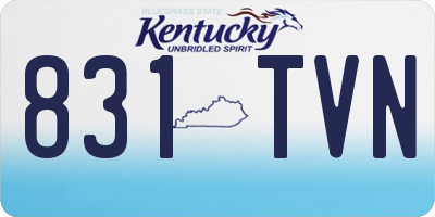 KY license plate 831TVN