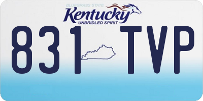 KY license plate 831TVP