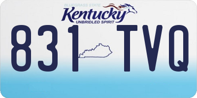 KY license plate 831TVQ