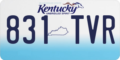 KY license plate 831TVR