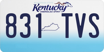 KY license plate 831TVS
