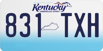 KY license plate 831TXH
