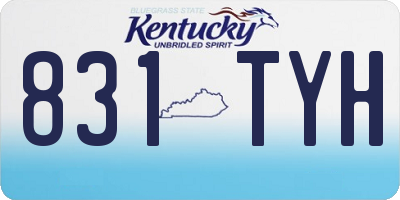 KY license plate 831TYH