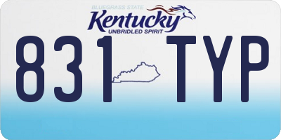 KY license plate 831TYP