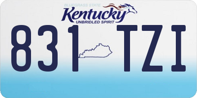 KY license plate 831TZI
