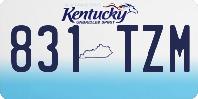 KY license plate 831TZM