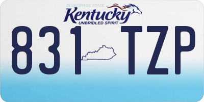 KY license plate 831TZP