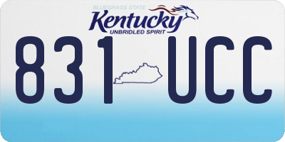 KY license plate 831UCC