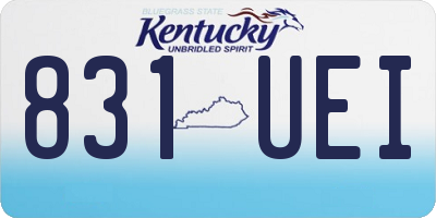 KY license plate 831UEI
