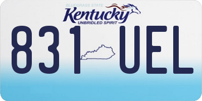 KY license plate 831UEL