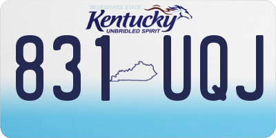 KY license plate 831UQJ