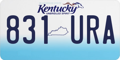 KY license plate 831URA