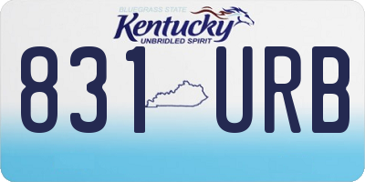 KY license plate 831URB
