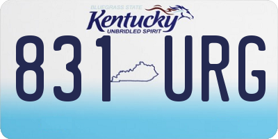 KY license plate 831URG