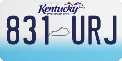 KY license plate 831URJ