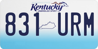 KY license plate 831URM