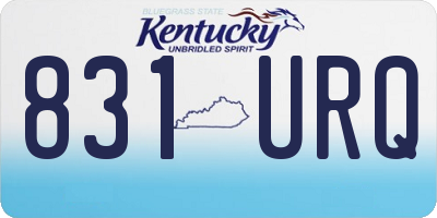 KY license plate 831URQ