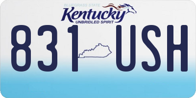 KY license plate 831USH